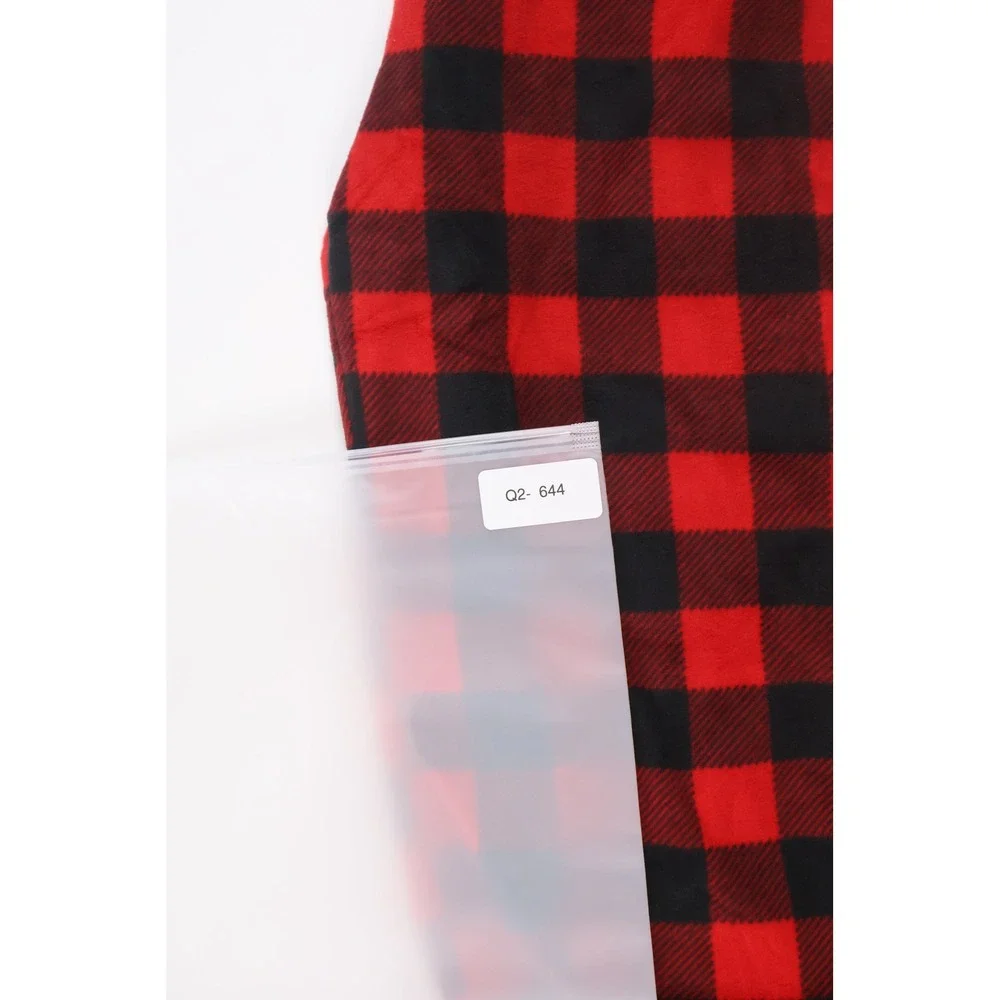 Aeropostale Mens Sleep Pants Buffalo Plaid Red Black Medium Fleece NWT